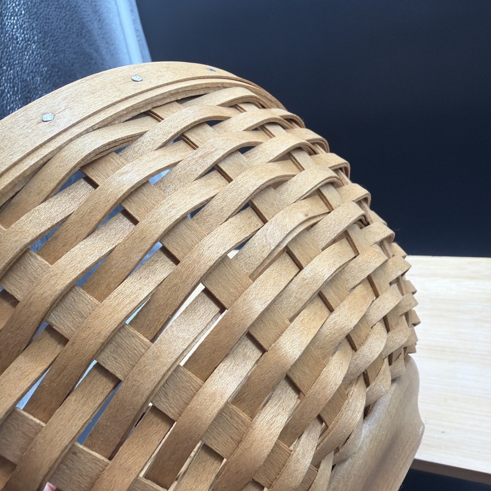 Longaberger 2002 Bowl Basket 9"Basket, 8" Hard Bowl - Picture 8 of 11